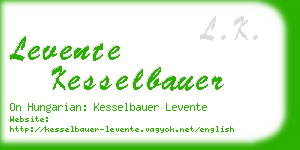 levente kesselbauer business card